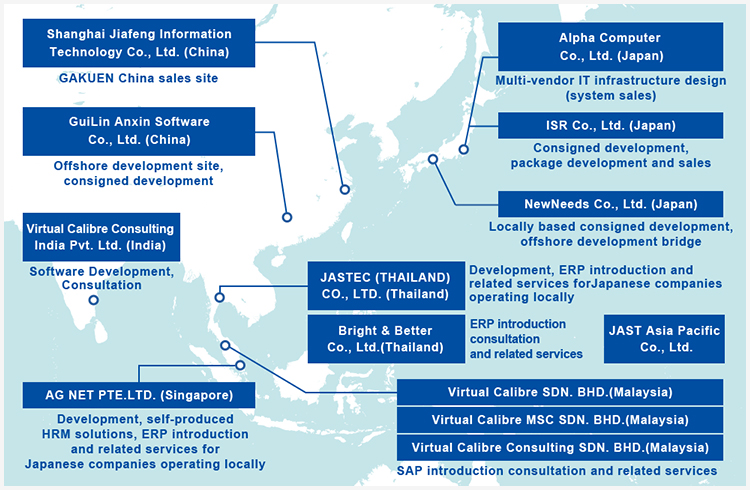 Group Companies Map